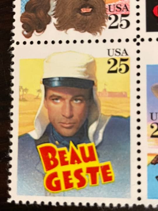 アメリカ切手　映画　25セント 4種