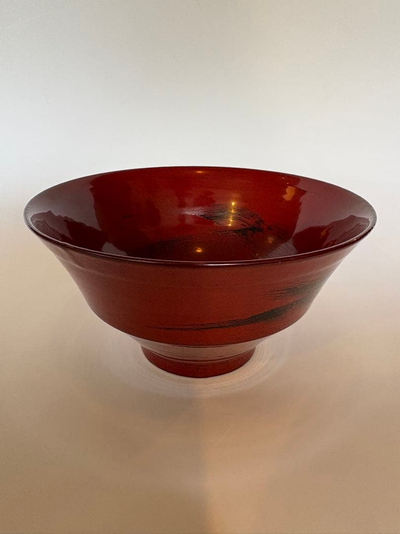 瀬戸國勝　漆器　朱地黒漆八カ目　椀　未使用品