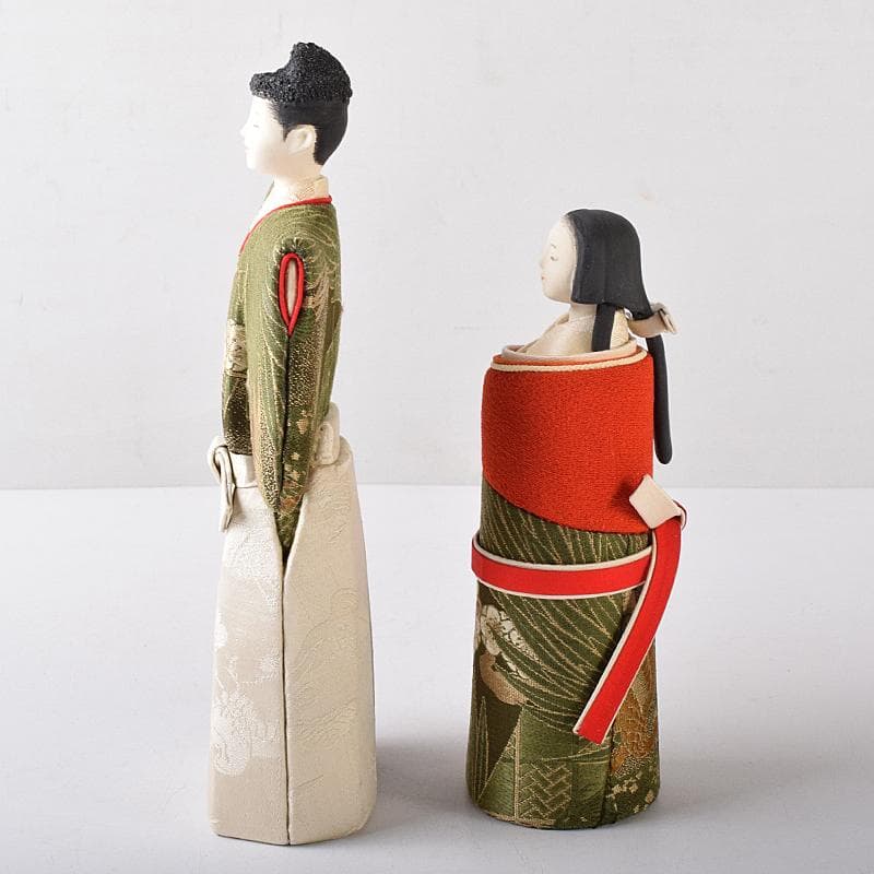 三橋トリ作　雛人形　立雛　梅寿　共箱　M　R8225B