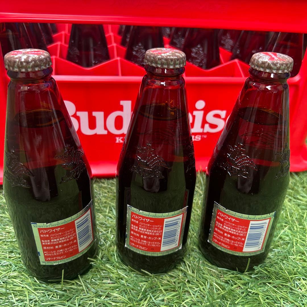 30年以上前の瓶ビール　Budweiser ケース　20本セット　古酒　希少