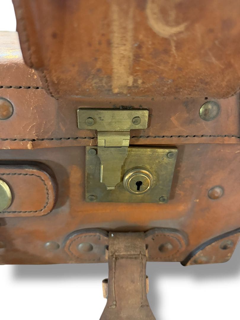 #明治〜大正 当時物 ヴィンテージ トランクケース 革製 旅行用スーツケース