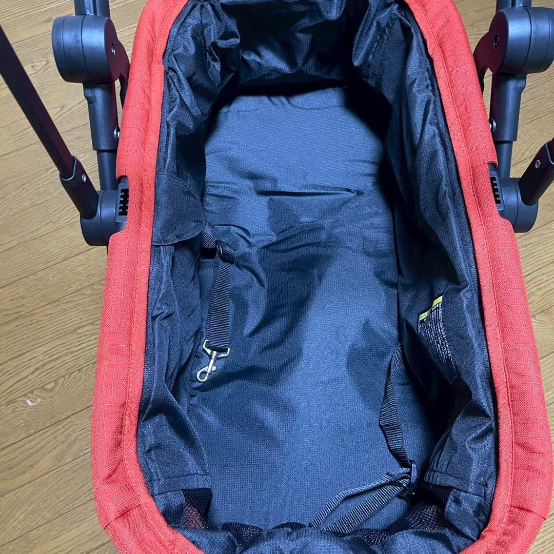 【美品】コンビ コムペット ルルテイル キャリー レッド　ペットカート