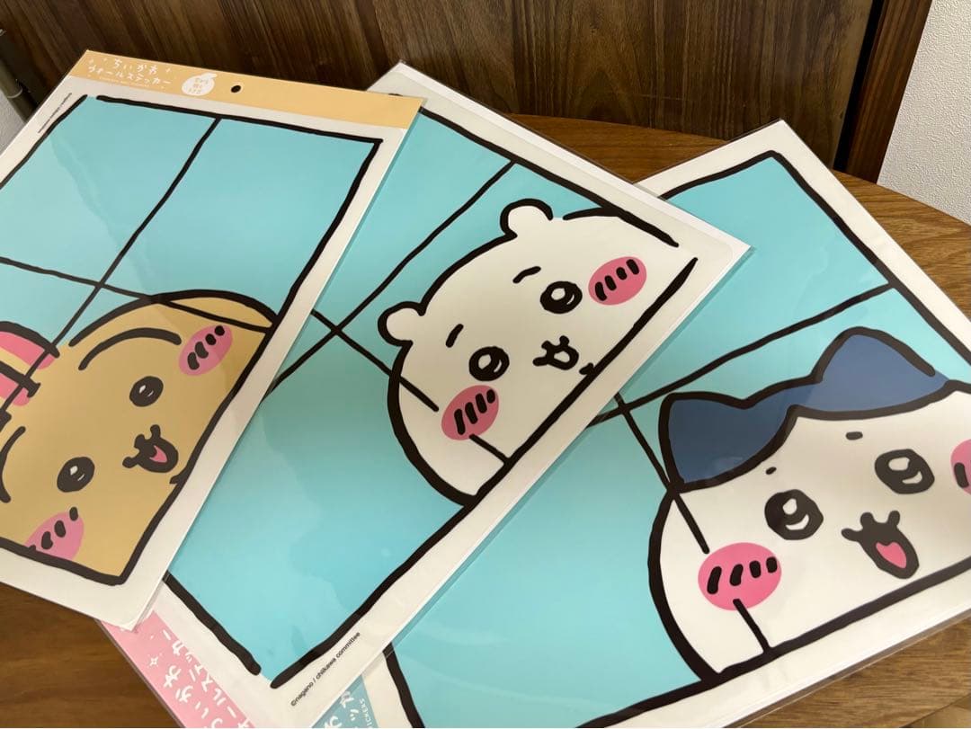 ちいかわ ウォールステッカー 窓から覗くちいかわ ハチワレ うさぎ セット