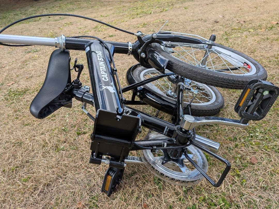CAPTAIN STAG 折りたたみ自転車 ブラック 16インチ