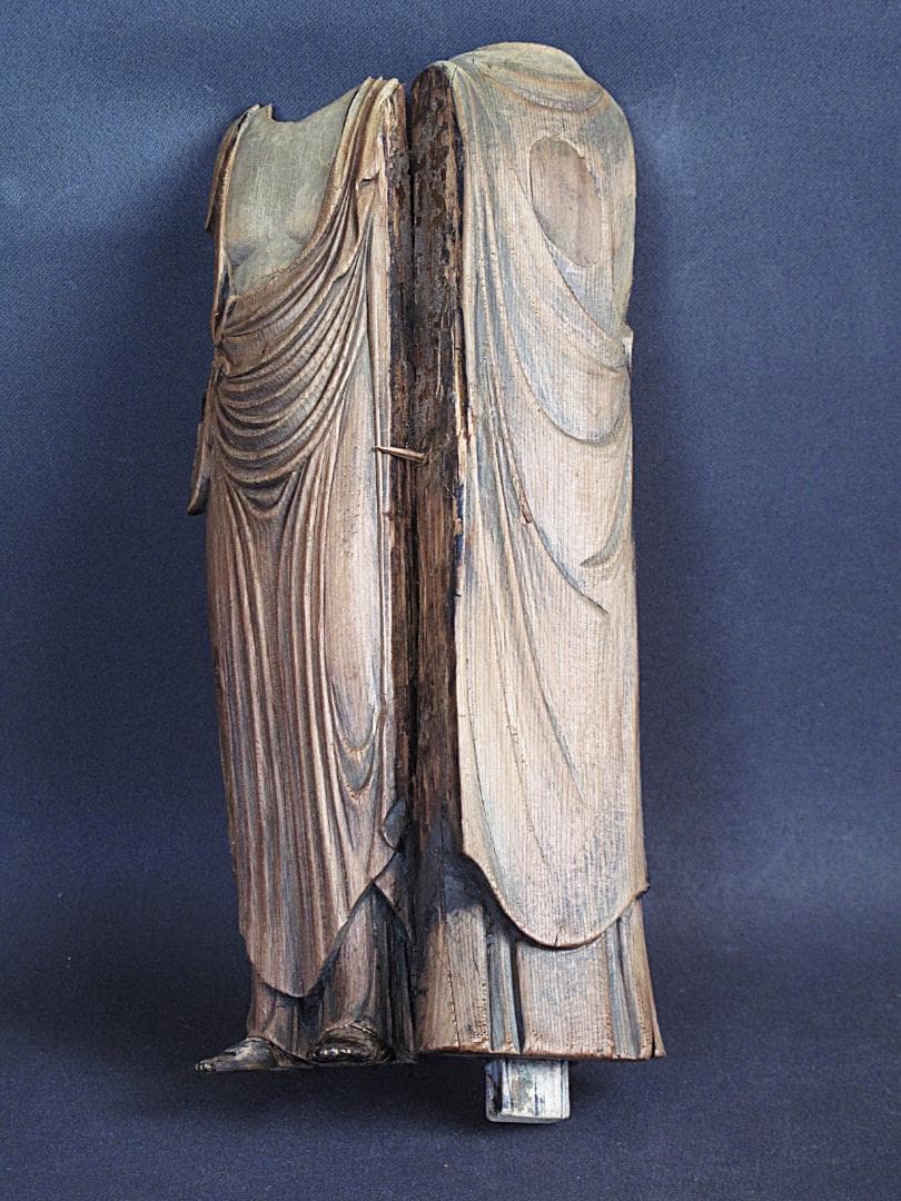 珍しい像!!『玉眼寄木造り 分解 阿弥陀如来像』総高30㎝ 像高26.5㎝