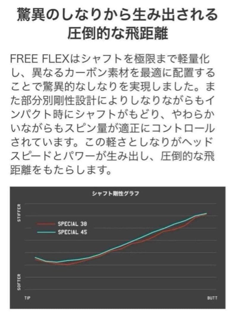 【新品】FreeFlex DR SPECIAL カスタムシャフト