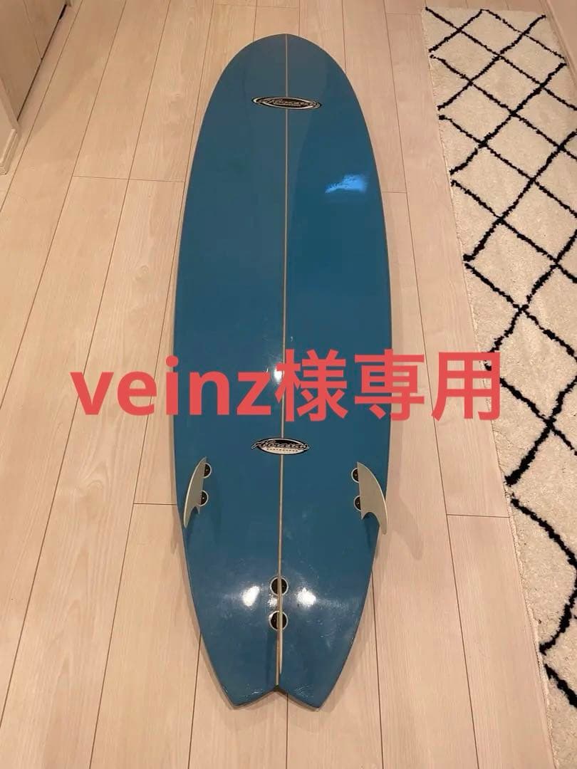 veinz　湘南6'6ftサーフボードミッドレングスショートファンボード
