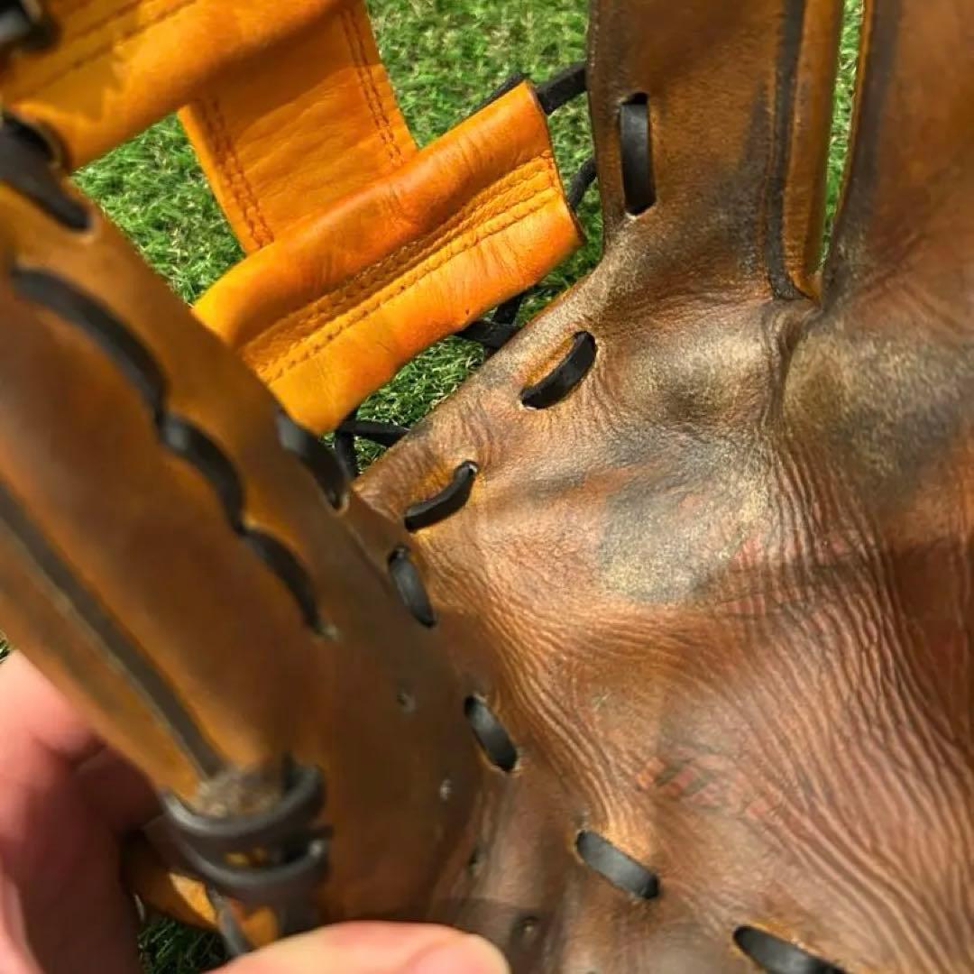 【最終値下】即戦力『ミズノプロ』硬式内野用グローブ オレンジ