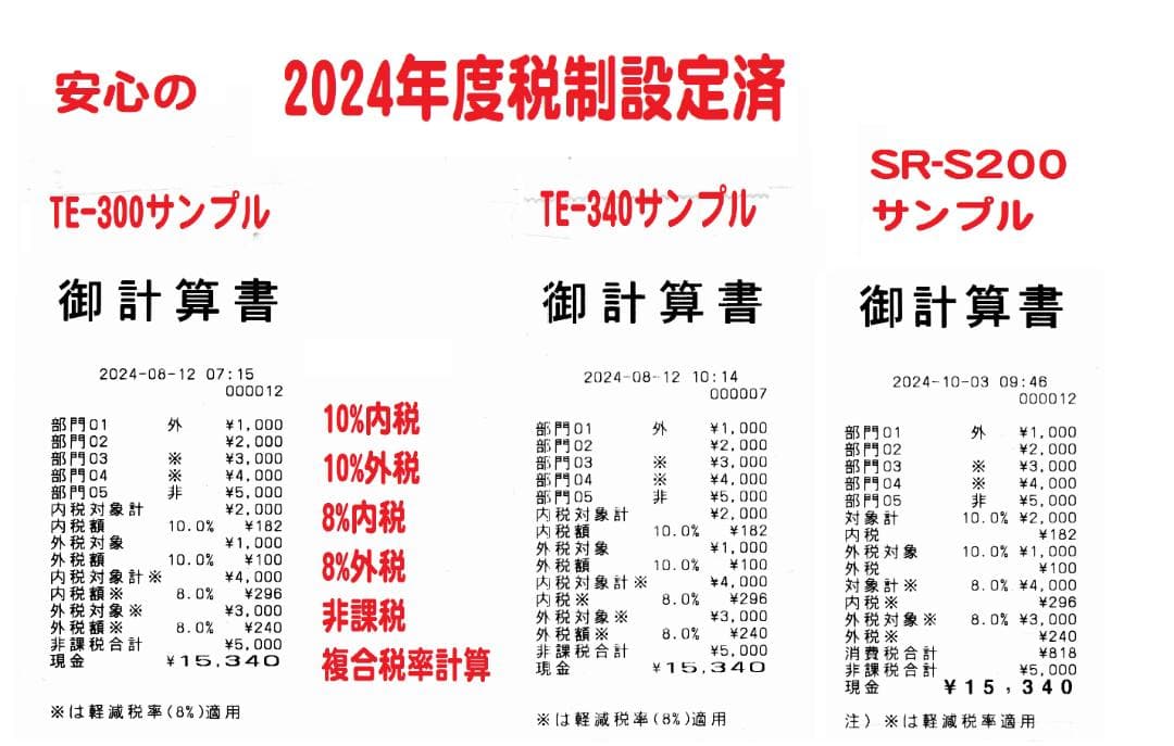 ケーブル付すぐ使える店名設定無料te-300カシオ１０部門レジスター250329