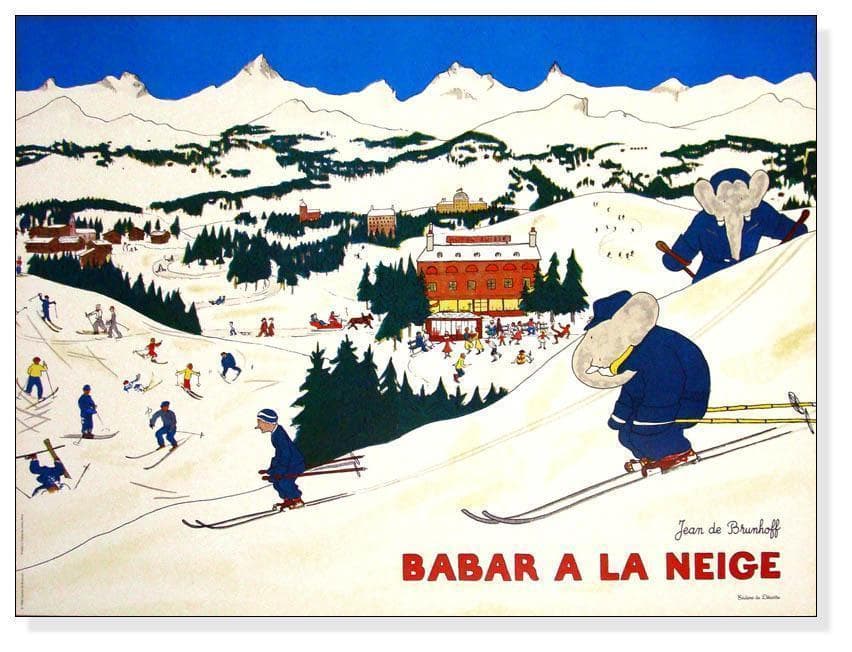 Babar A La Neige 1986年/ジャン ド ブリュノフ/ポスター