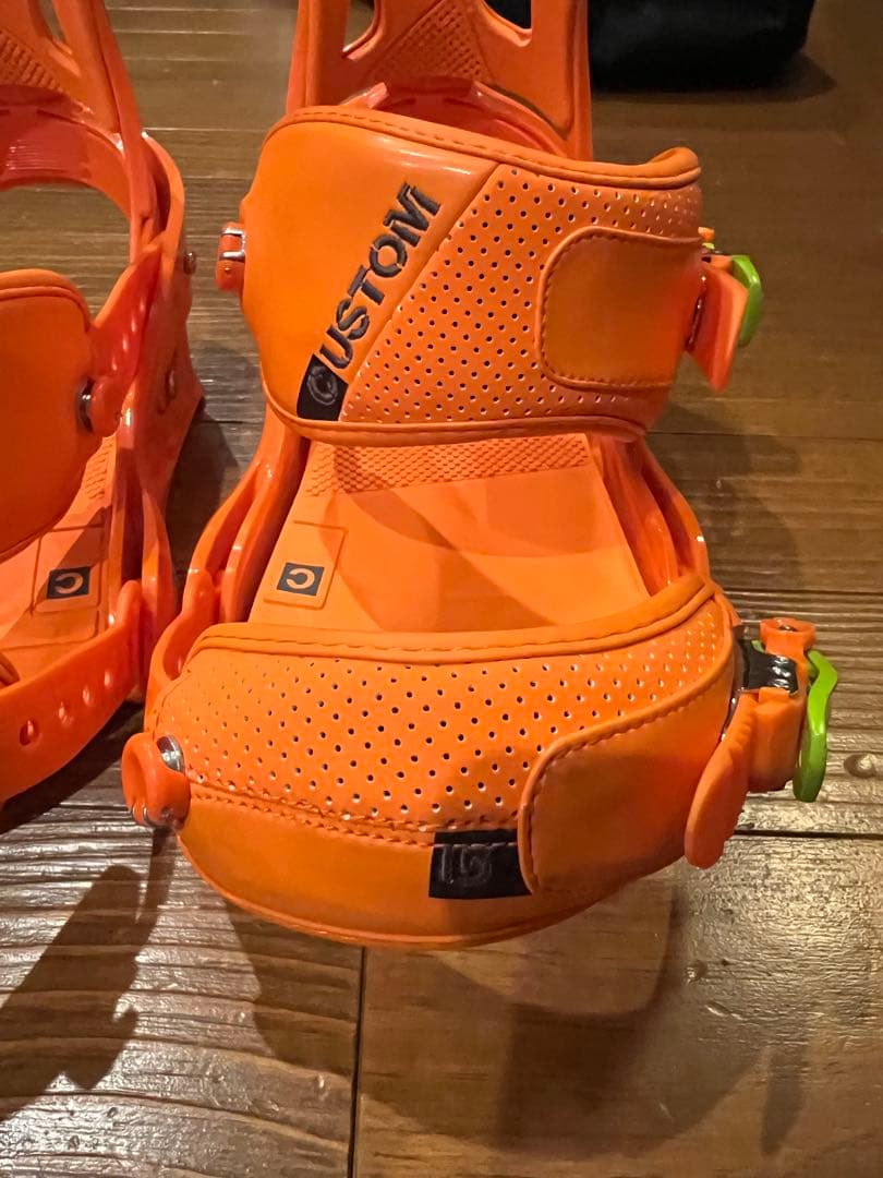 【訳あり】Burton CUSTOM ビンディング　M オレンジ
