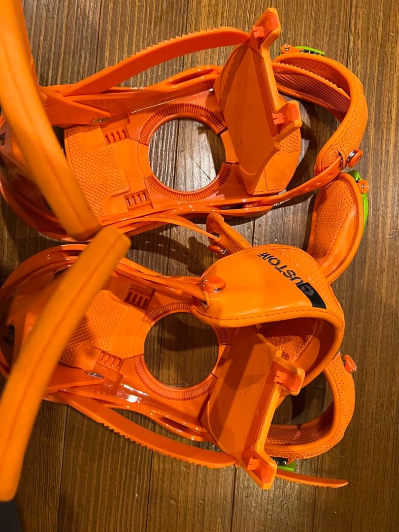 【訳あり】Burton CUSTOM ビンディング　M オレンジ