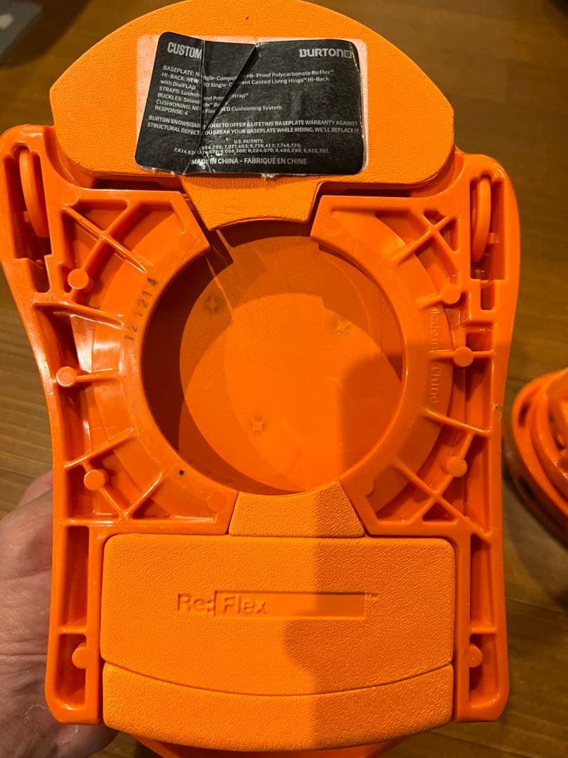 【訳あり】Burton CUSTOM ビンディング　M オレンジ