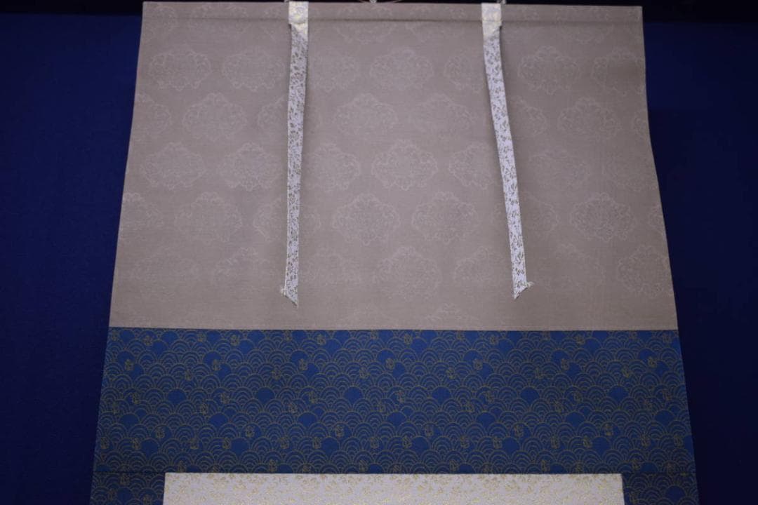 真作/桂堂/朱竹小禽図/花鳥図/布袋屋掛軸HJ-654