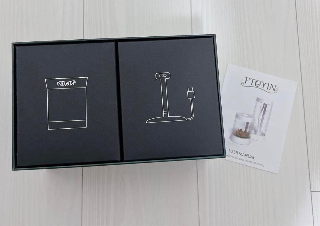 癒し植物ナイトライトグロウライト付き多肉植物の鉢 植物育成 LED USB