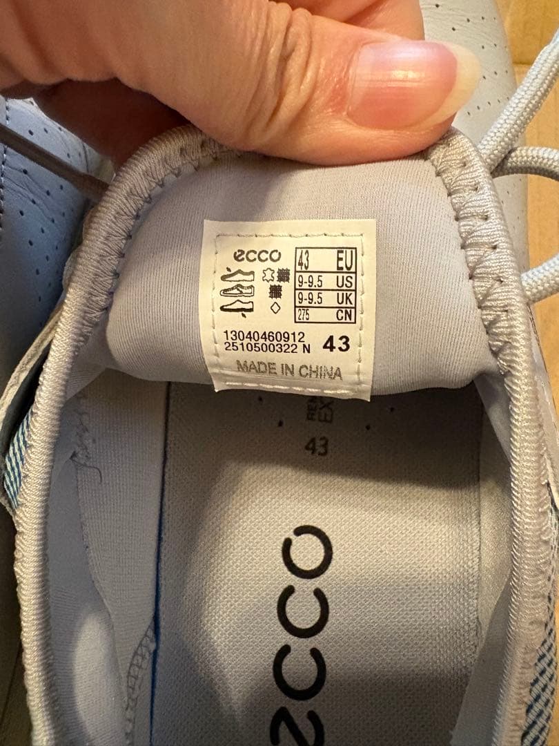ecco ゴルフシューズ 43 EU ライトグレー/箱なし