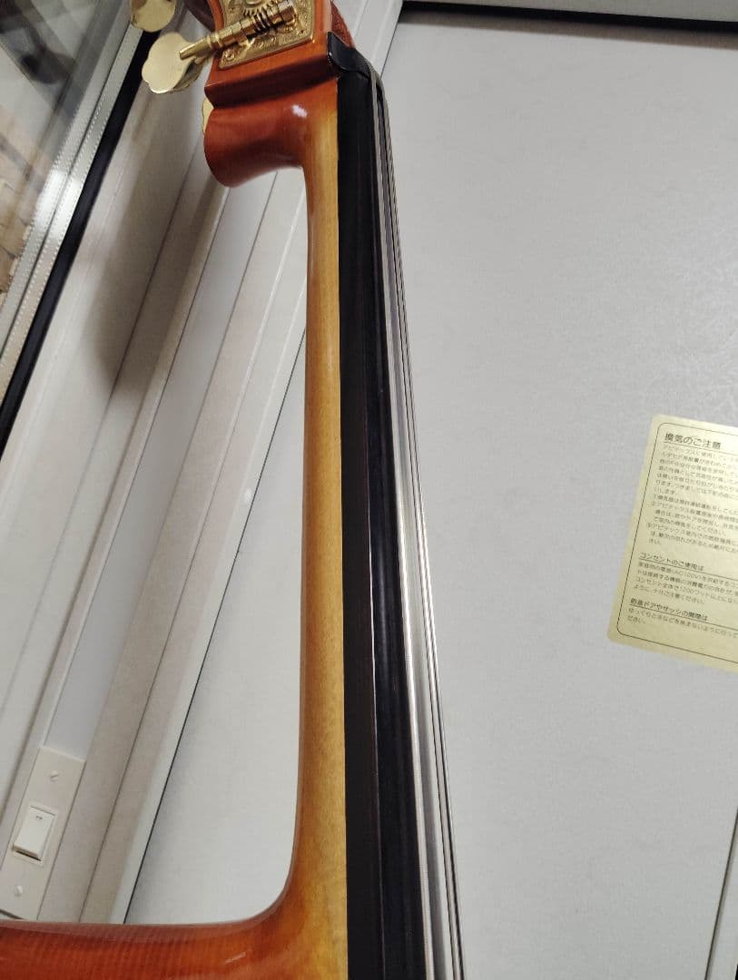 コントラバス ウッドベース スズキ ケース付 表単板 エヴァピラッツィ弦