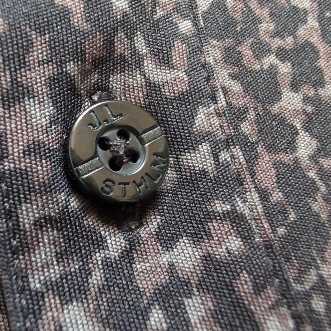 【極美品】ジェイリンドバーグゴルフ　デジタル迷彩柄　ポロシャツ長袖　刺繍ロゴ　M