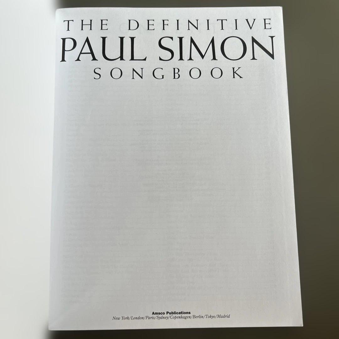 [楽譜]ポール・サイモン「デフィニティヴ・ポール・サイモン・ソングブック」輸入版