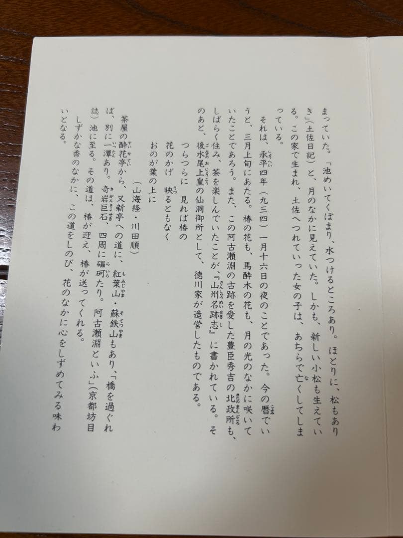 128桑野むつ子 京都御所の花十二ヶ月【3月椿・馬酔木】抹茶椀＆和陶皿 しおり付