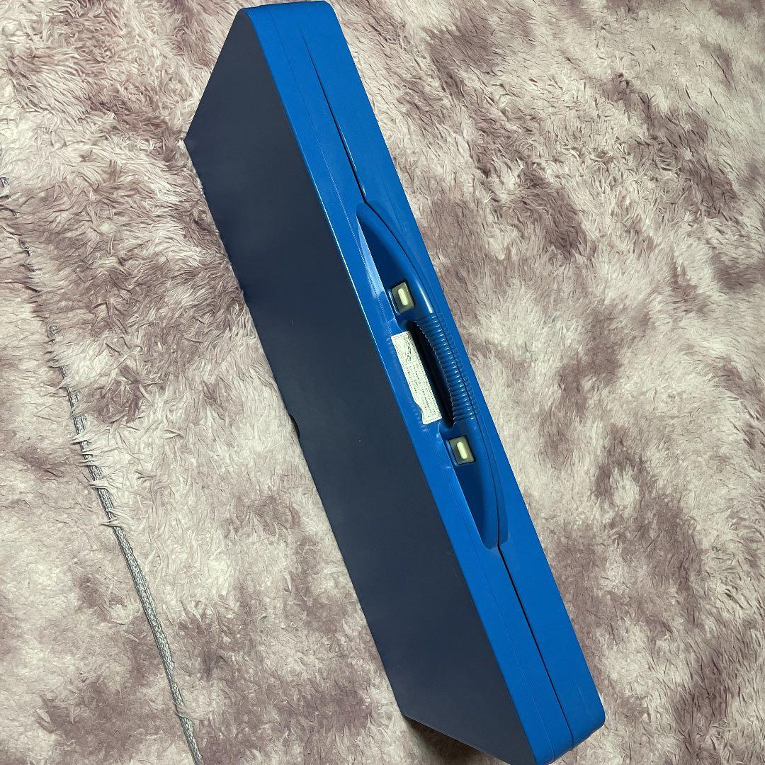 青 折りたたみ式アウトドアテーブル 約120cm x 60cm