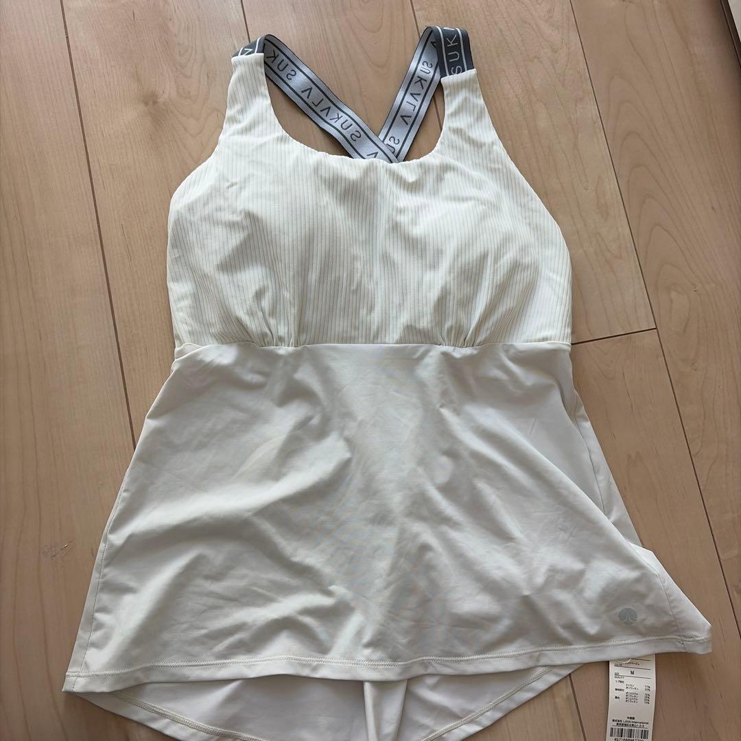 新品　ラバ　スカーラ　ベーシックバックフレアタンクトップ　サンドベージュ　M