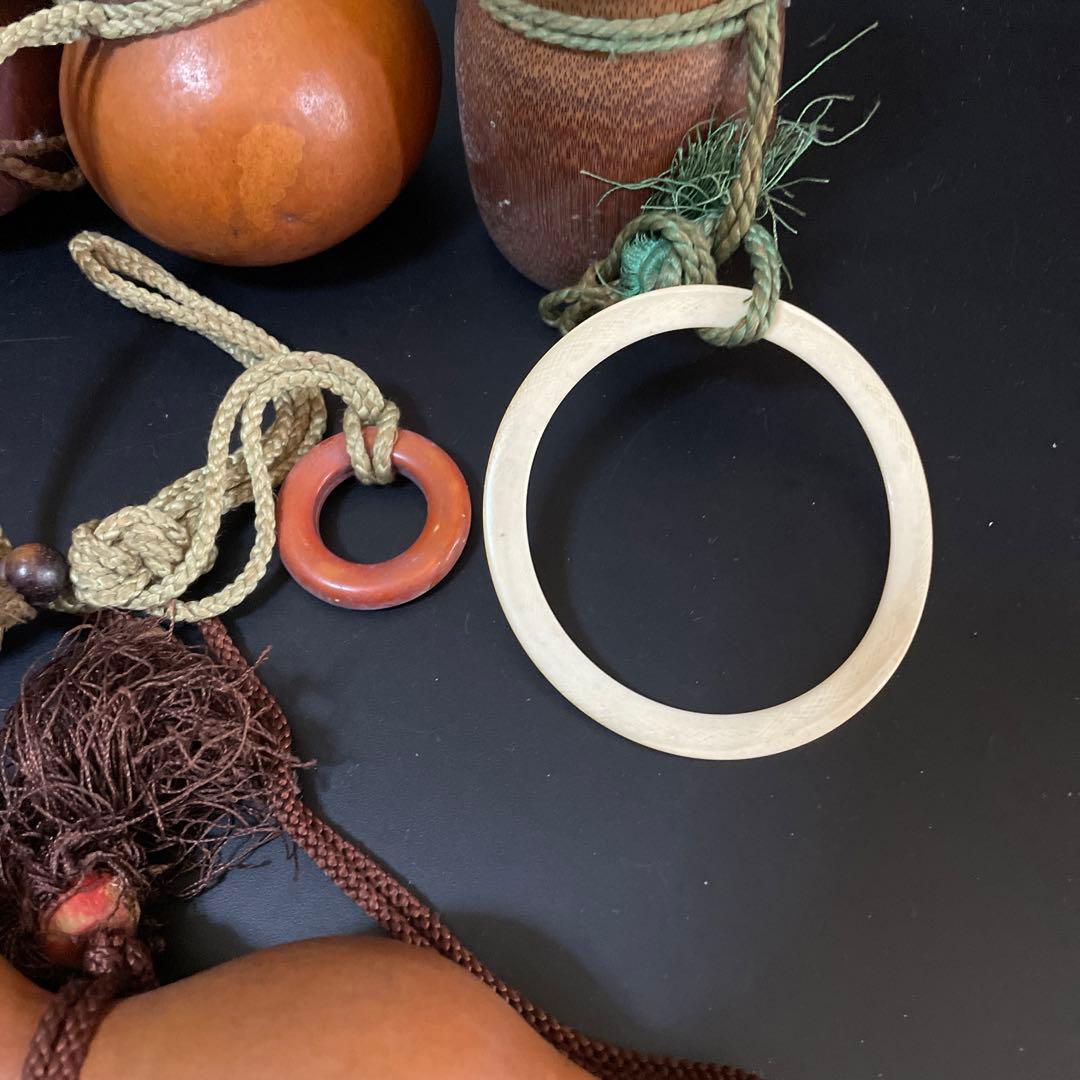 時代物　瓢箪水筒　ひょうたん　お茶入れ　銀口　茶道具　まとめて