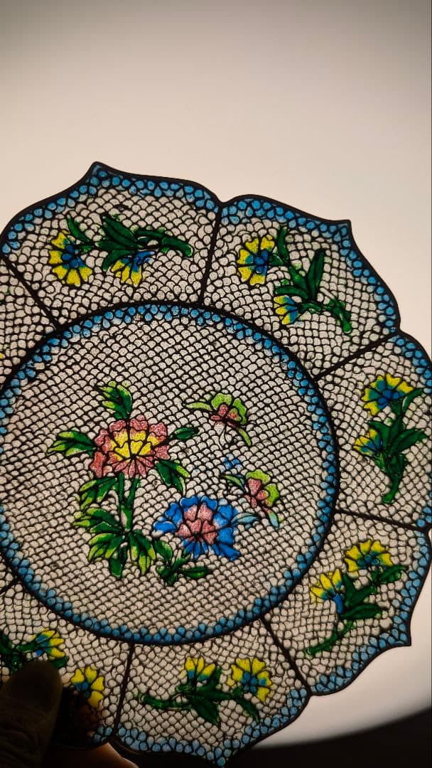 中国美術　七宝　ガラス　美品　八角　皿　パワーアイテム　骨董 アンティーク　蓮