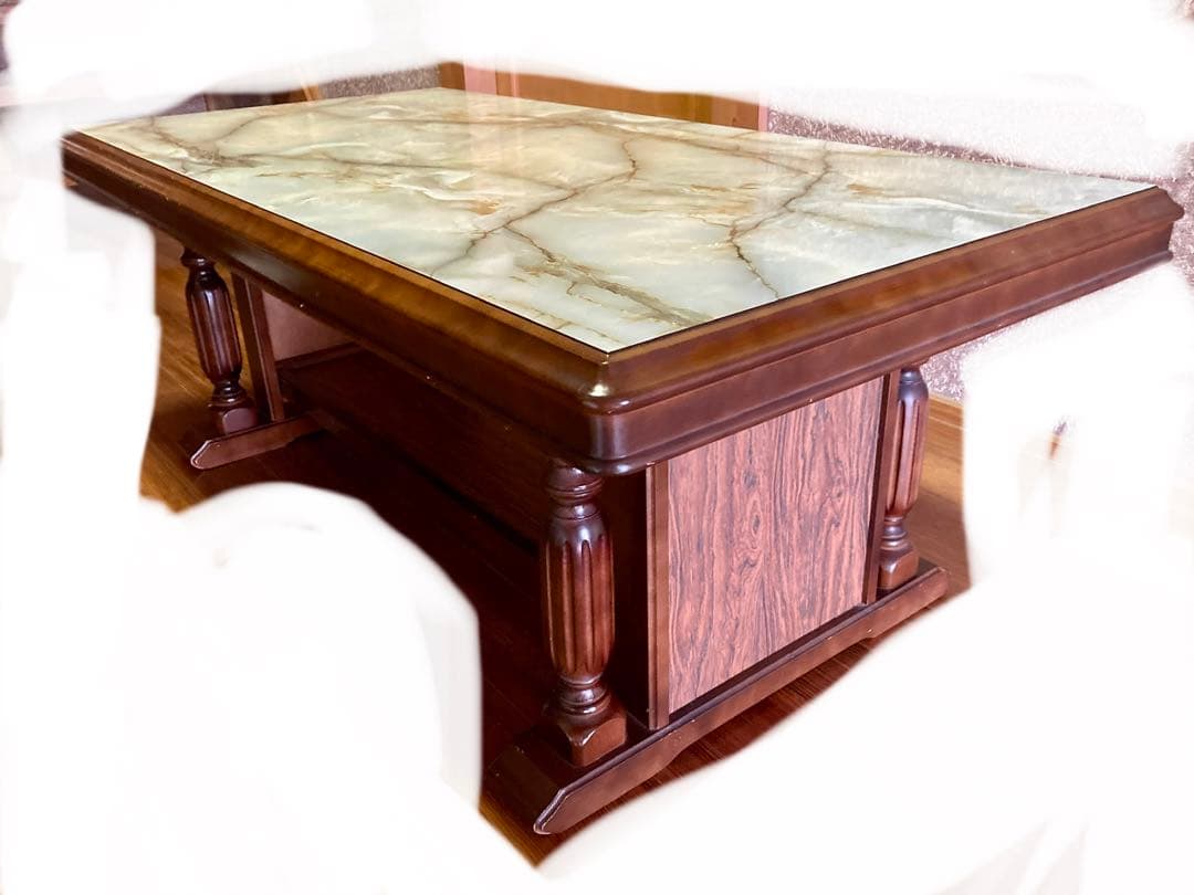 【最終価格】クラシックスタイル 大理石風テーブル