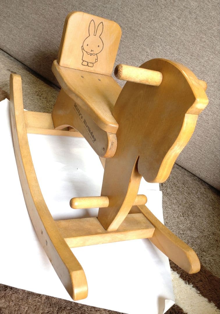 木馬 ミッフィー ヴィンテージ玩具 アンティーク 木製 インテリア レトロ