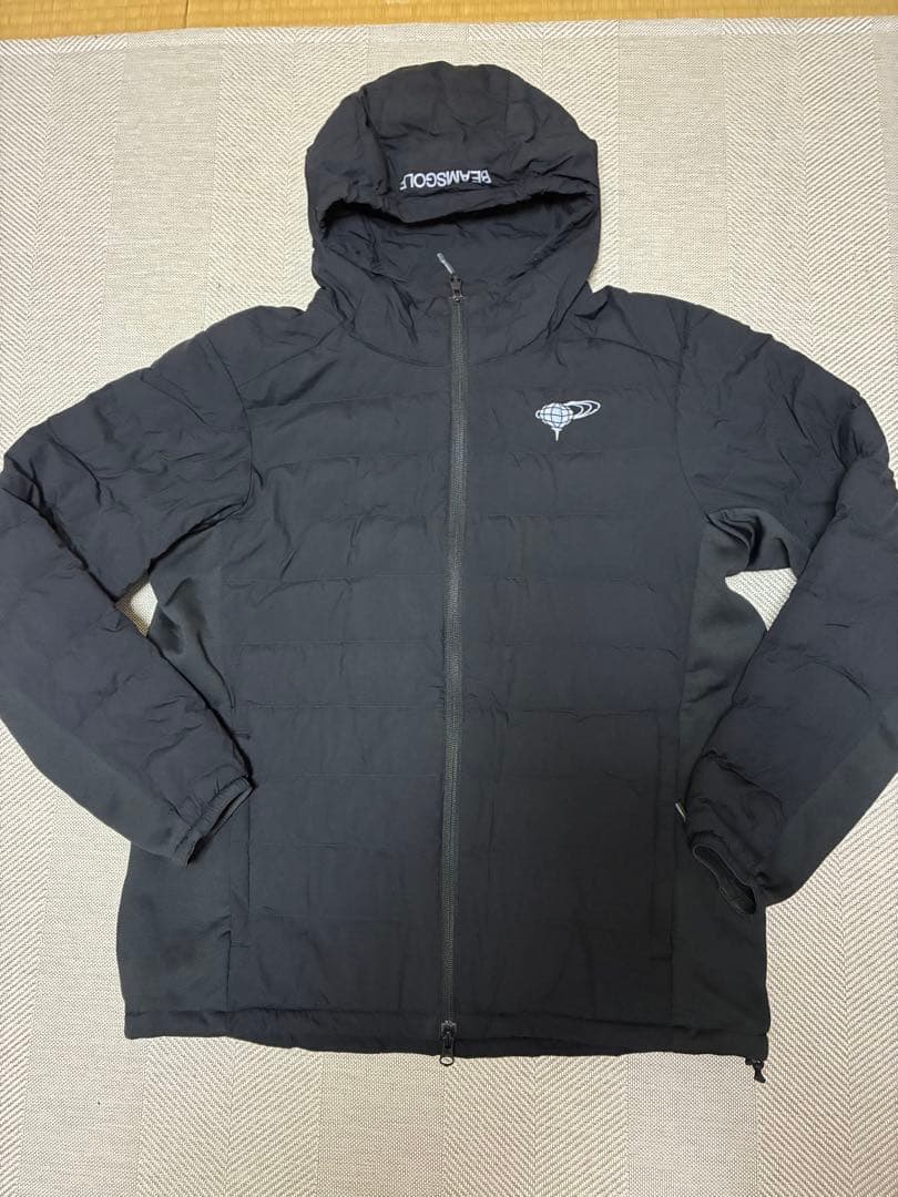 美品新品同様BEAMS GOLF オレンジレーベル　フード付中綿ダウンジャケット