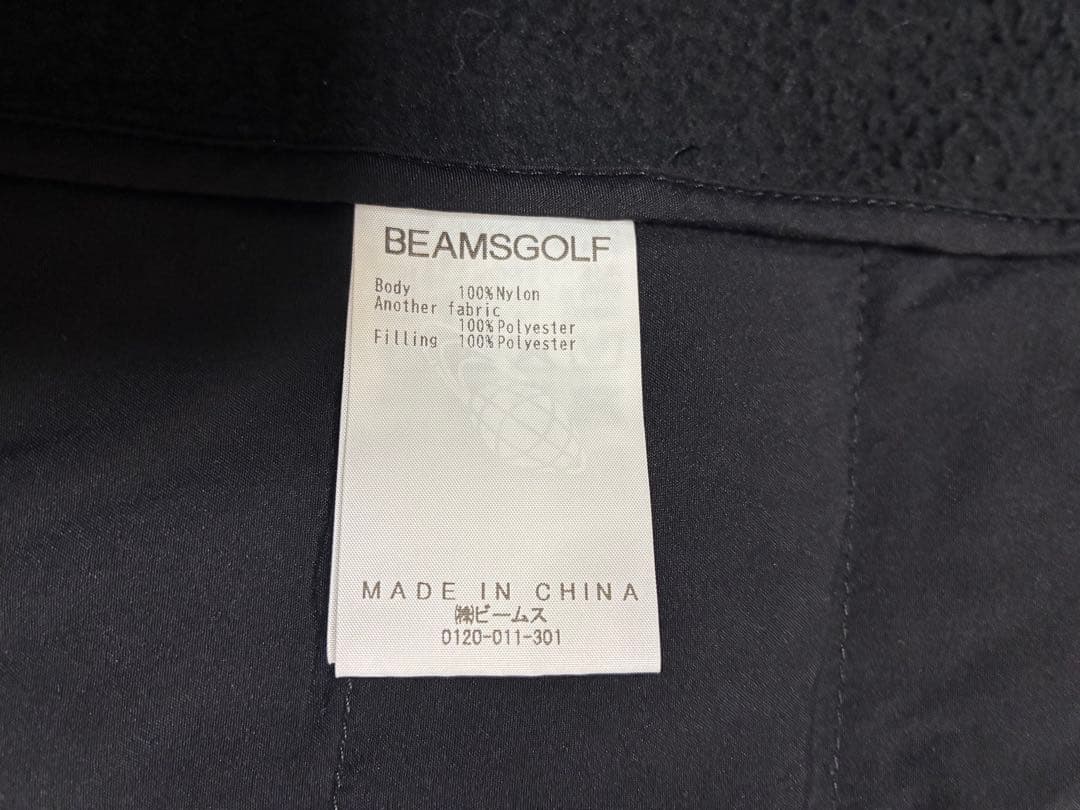 美品新品同様BEAMS GOLF オレンジレーベル　フード付中綿ダウンジャケット