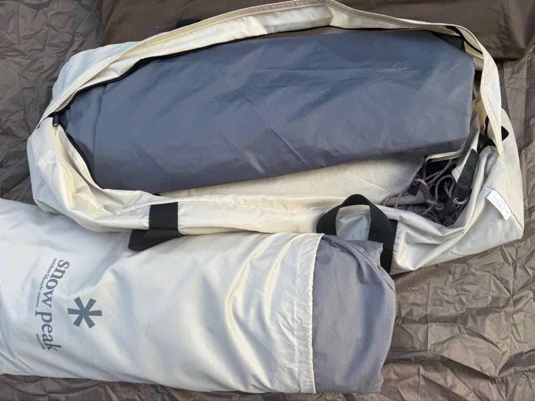 ヘキサエヴォproアイボリー　焚火インナールーフ280cmポール×2