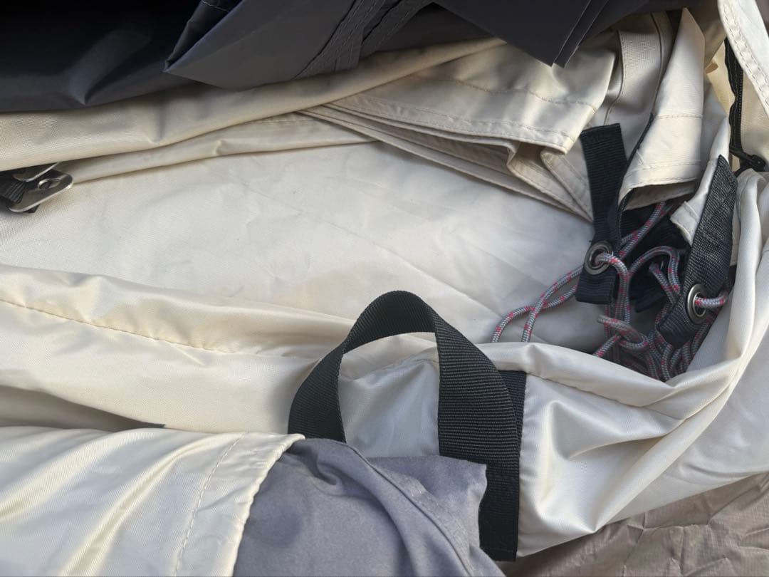 ヘキサエヴォproアイボリー　焚火インナールーフ280cmポール×2