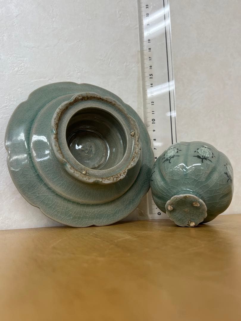 中国　朝鮮李朝高麗コップ　古美術　唐物コレクション韓国骨董アンティーク江戸　青磁