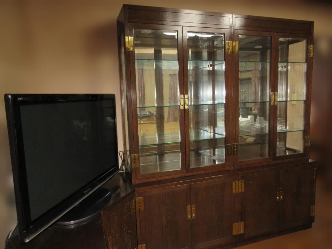 カリモク　最高峰　ドマーニ　モーガントン　ガラス扉付き　キャビネット　左側