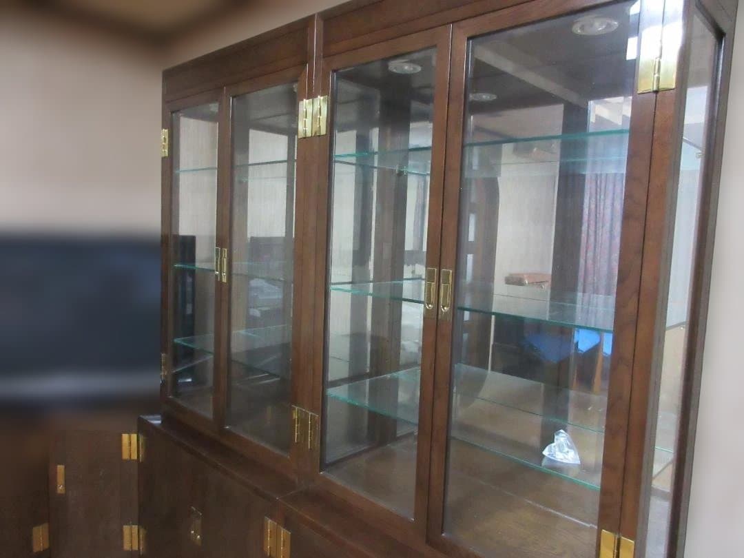 カリモク　最高峰　ドマーニ　モーガントン　ガラス扉付き　キャビネット　左側