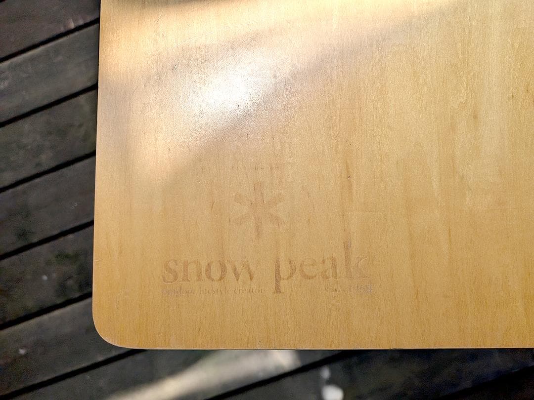 送料込【スノーピーク】稀少品・ワンアクションテーブル 旧型シナベニヤ天板