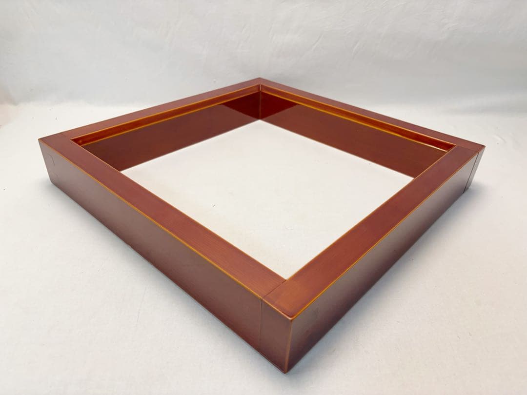 ほぼ未使用 茶道具 飛騨春慶塗 炉縁 天然木製 広間 茶室 茶席 元箱