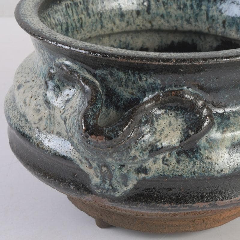 北大路魯山人作　唐津焼　双耳壷　小山冨士夫(古山子)書付箱　V　9676