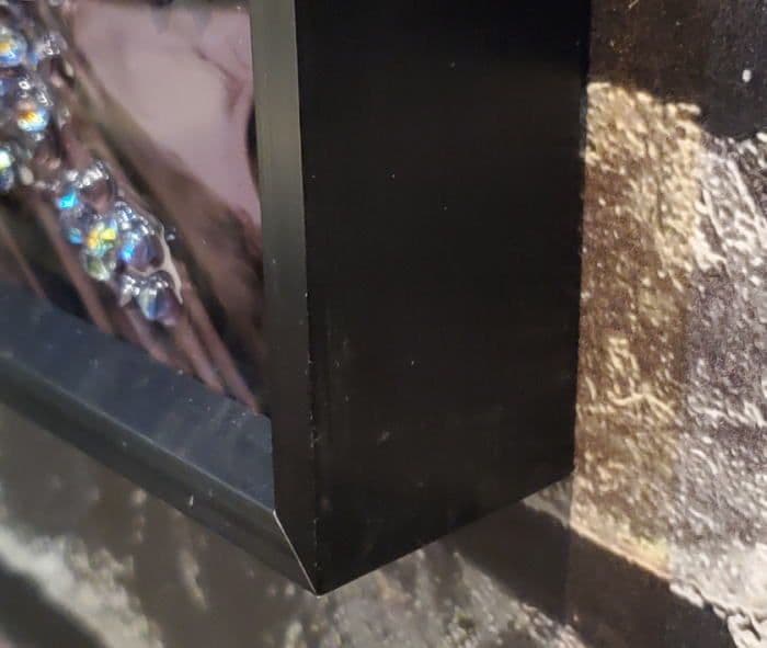 輸入雑貨　天然水晶石　クリスタルアート　ハーツダビッド　ブラックフレーム