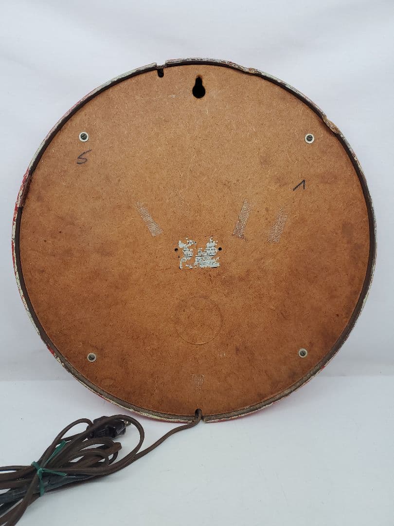 Telechron　アンティーク　スクールクロック　赤　掛け時計　稼働　希少