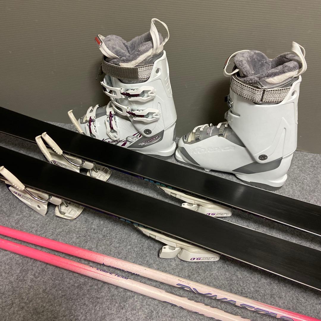 ★メンテナンス済　大人スキーセット 板145cm ブーツ24〜24.5cm