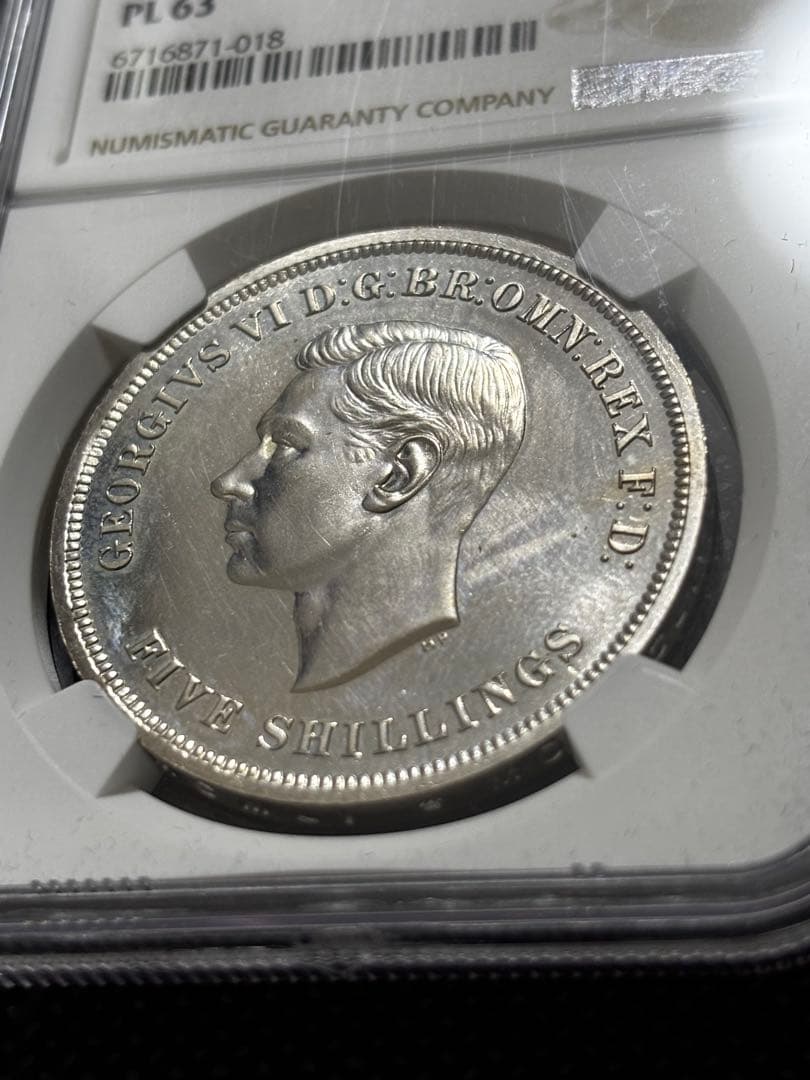 1951年クラウン白銅貨 G.Britain Crown NGC PL63