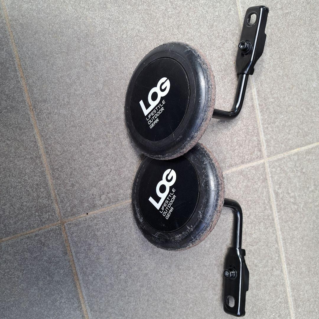 LOG 幼児用自転車 ベージュ 前面バスケット、補助輪付き