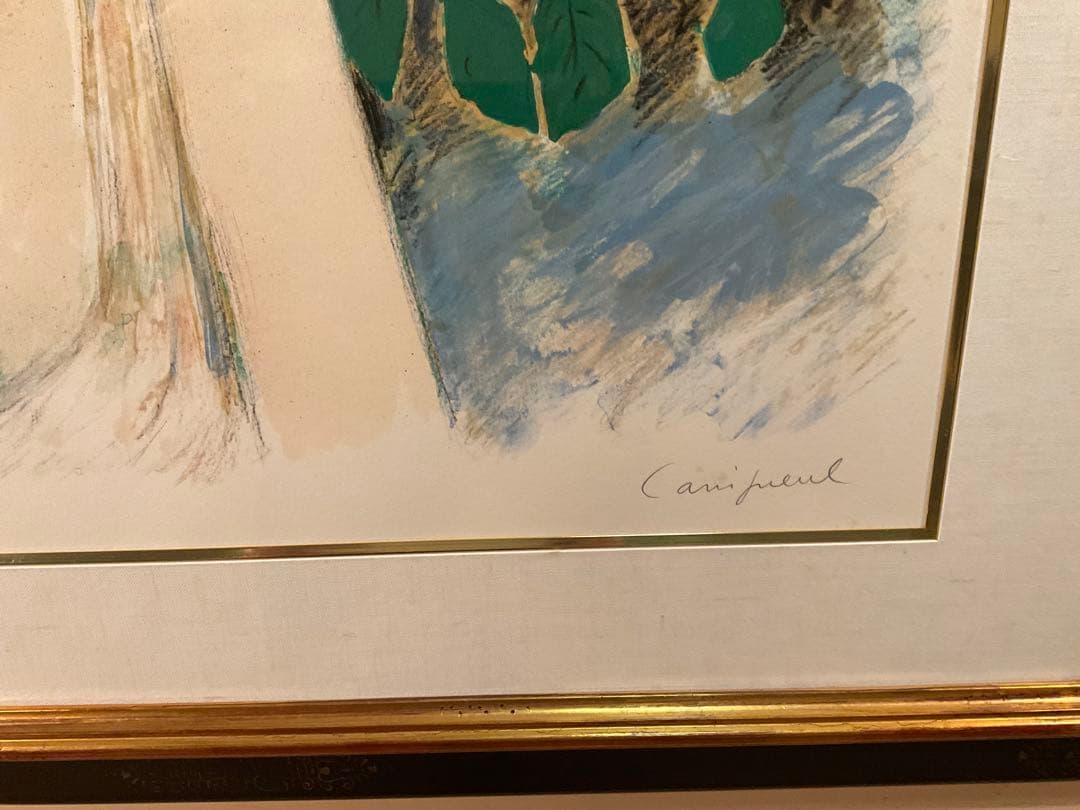 カシニョール　「四月」　リトグラフ　直筆サイン・エディション有り