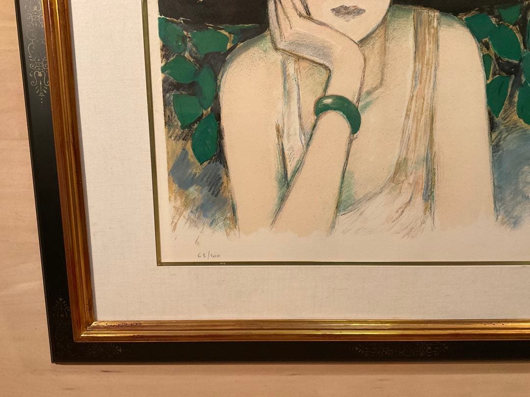 カシニョール　「四月」　リトグラフ　直筆サイン・エディション有り