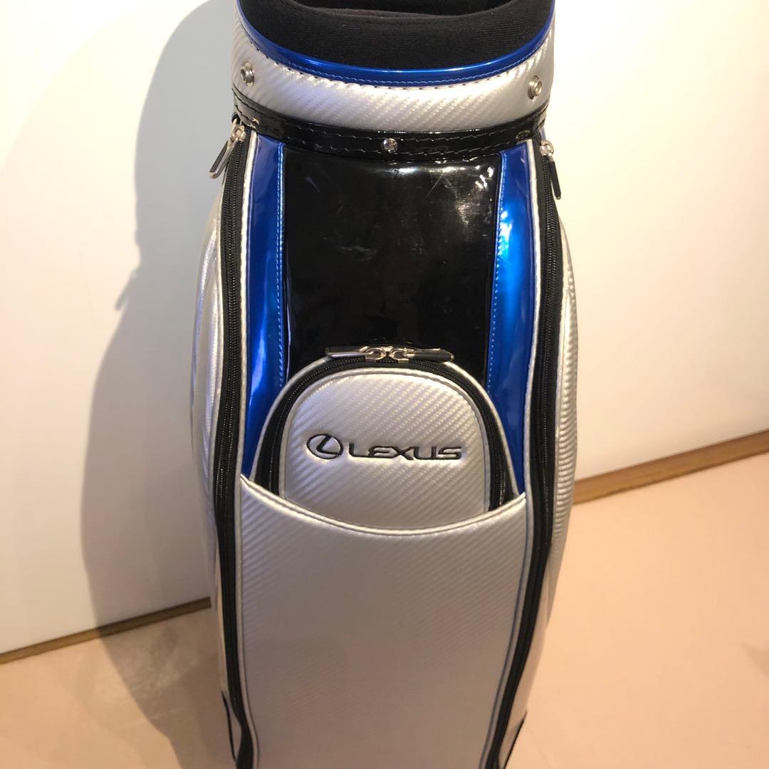 LEXUS　レクサス　キャディバッグ　5分割　ゴルフバッグ　シルバー　ロゴ