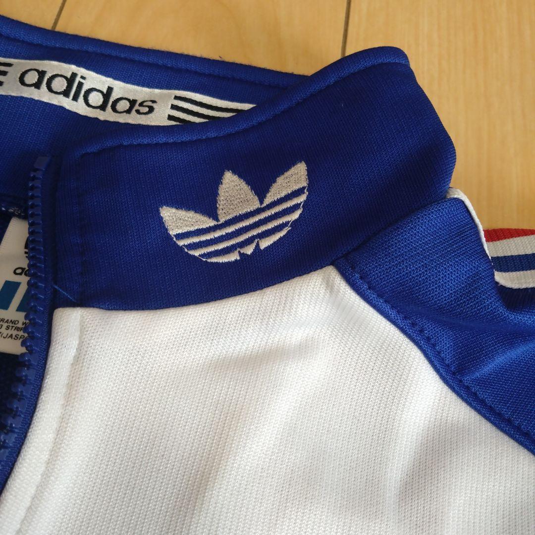 90年代adidas ジャージ ジャケット 青/白/赤トリコロールジャケット