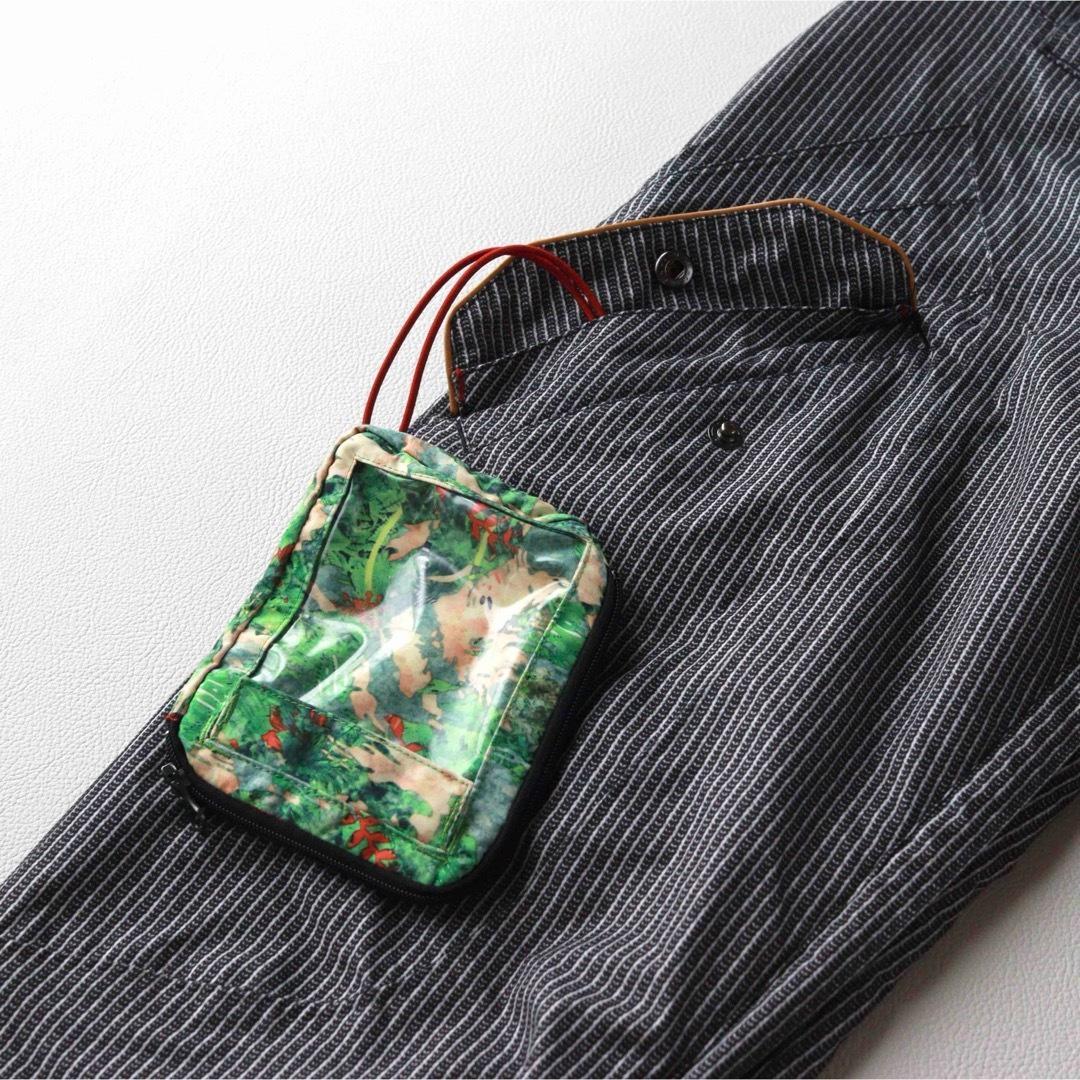 5463【美品】バートン　ビブパンツ ストライプ ヒッコリー ポーチ付き